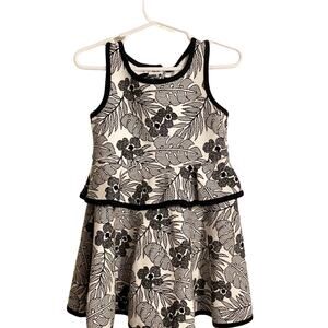 Janie and Jack Black & White Floral Jumper Size 2